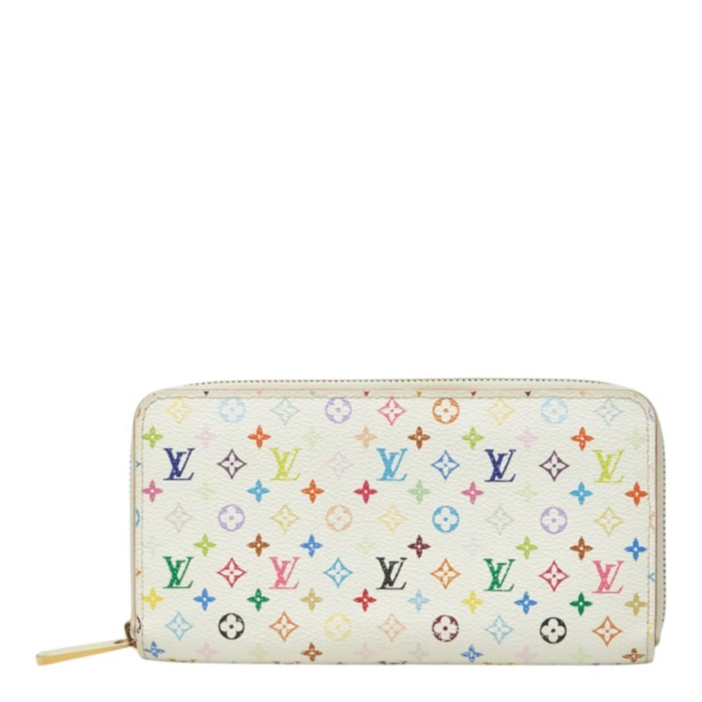 Louis Vuitton Monogram Multicolor Zippy Wallet Long M60049 White Women's LOUI...